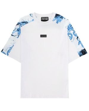 Versace Jeans Couture Printed Panel T-Shirt - Blue
