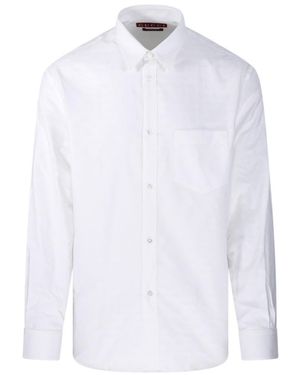 Gucci Collared Long-Sleeve Shirt - White