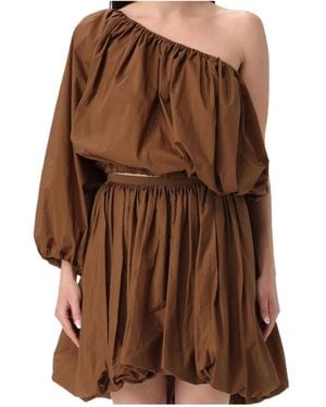 Philosophy Di Lorenzo Serafini One-Shoulder Balloon Blouse - Brown