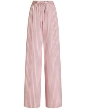 Dolce & Gabbana High-Waist Striped Pants - Pink