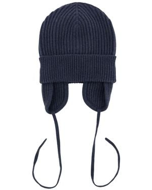 Brunello Cucinelli Rib Hat - Blue
