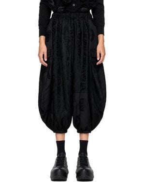 Comme des Garçons Jacquard Trousers - Black