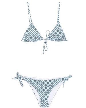 Max Mara Patterned Bikini Set - White