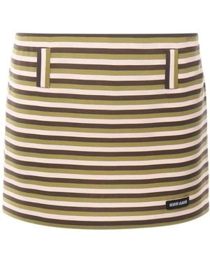 Miu Miu Belt Loop Skirt - Metallic