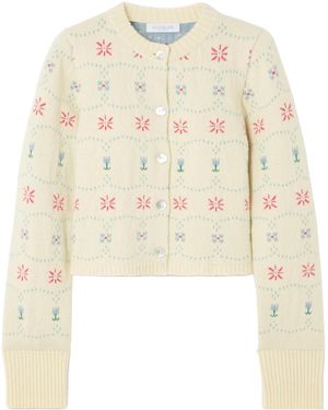 Calle Del Mar Cropped Silk Cardigan - Natural