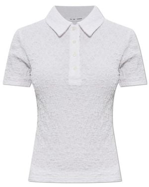 Samsøe & Samsøe Sadaisy Collared Polo Top - White
