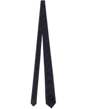 Burberry Patterned-Jacquard Silk Tie - Blue