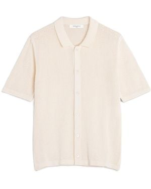 Maison Kitsuné Maison Kitsuné Open-Knit Short Sleeved Cardigan - White