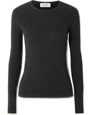 Lisa Yang Crew Neck Knitted T-Shirt - Black