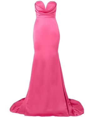 Alex Perry Slim-Fit Off-Shoulder Formal Dress - Pink