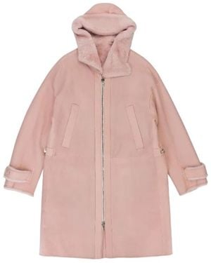 Loro Piana Double-Sided Sheepskin Coat - Pink