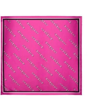 Givenchy Square Silk Scarf - Pink