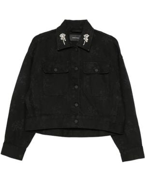 Simone Rocha Casual Jacket With Collar Detailing - Black