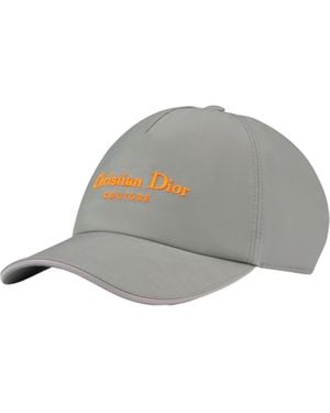 Dior Homme Logo Embroidered Couture Cap - Gray