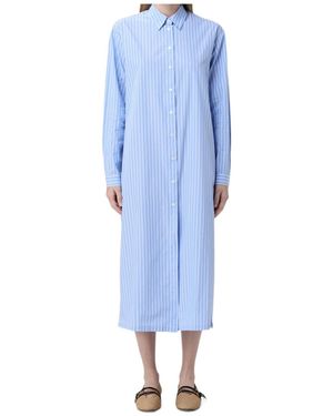 MC2 Saint Barth Adeline Striped Long Shirt - Blue