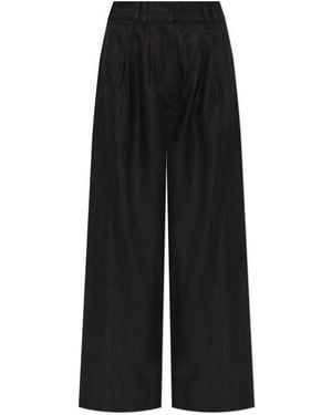 Posse Pleated Palazzo Trousers - Black
