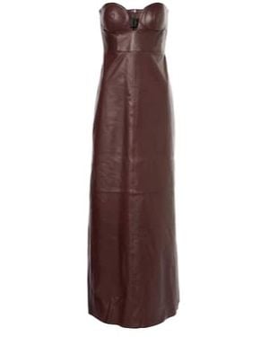 Dodo Bar Or Leather Midi Dress - Purple