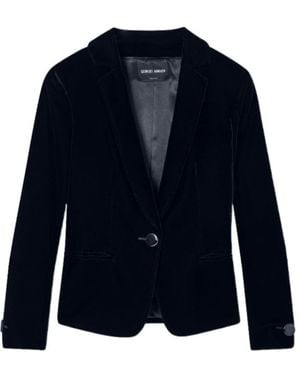 Giorgio Armani Single-Breasted Jacket - Blue