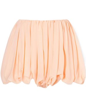 Chloé Pleated Silk-Charmeuse Shorts - Pink