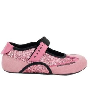 Marni Round-Toe Ballet Flats - Pink