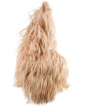 Marni Large Lamb Fleece Shoulder Bag - White