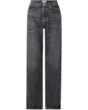 Agolde High Waist Straight Jeans - Grey