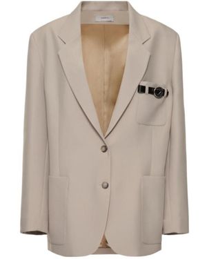 Coperni Long-Sleeved Casual Jacket - Natural