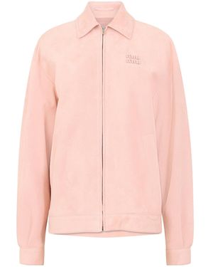 Miu Miu Simple Jacket Coat - Pink