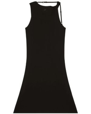 Courreges Strap-Detail Jersey Minidress - Black