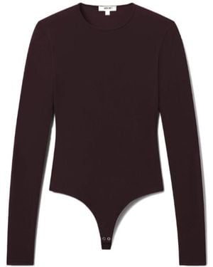 Agolde Aura Long Sleeve Bodysuit - Purple