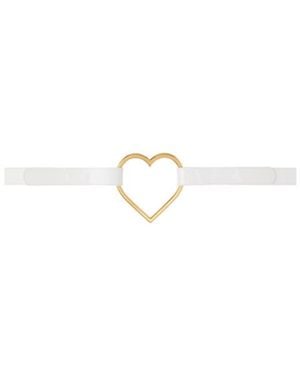 Blumarine Heart Adjustable Belt - White