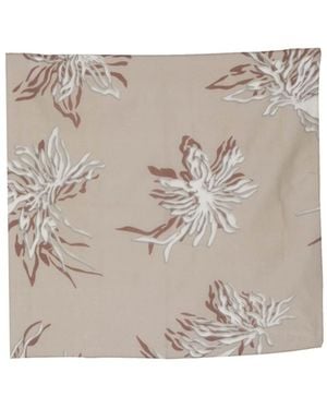 Brunello Cucinelli Floral Print Foulard - Gray