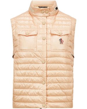 Moncler Gumiane Hooded Down Vest - Natural