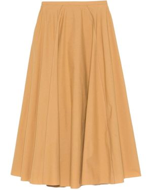 forte_forte Patchwork Midi Skirt - Natural