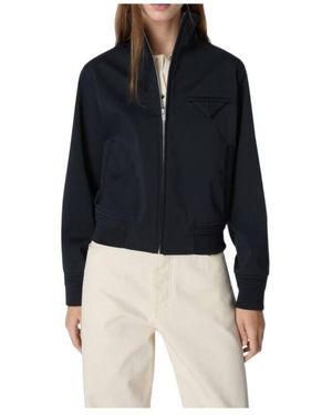 Bottega Veneta Bonded Tech Wool Blouson - Blue