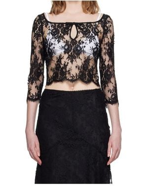 ShuShu/Tong Hollow-Out Top - Black