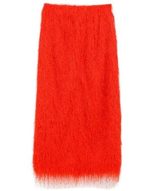 Dries Van Noten Fringe Skirt - Red