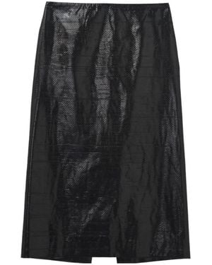 McQueen Tarpaulin Pencil Skirt - Black