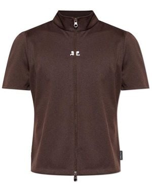 Courreges Sweatshirt With Logo - Brown