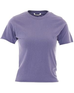 AURALEE Short-Sleeved T-Shirt - Purple