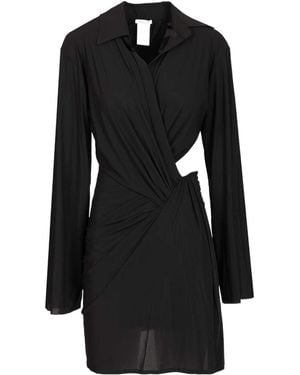 Amazuìn Ines Cut-Out Draped Dress - Black
