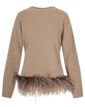 P.A.R.O.S.H. Long-Sleeved Knitted Pullover - Brown
