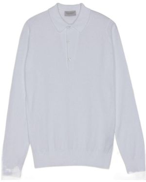 John Smedley Bradwell Long-Sleeve Polo Shirt - White