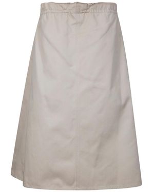 MM6 by Maison Margiela Elasticated Waistband Midi Skirt - Grey