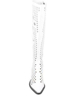 Chloé Minimal Pointed Leather Boots - White