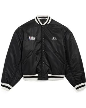 Balenciaga Nba Logo Bomber Jacket - Black