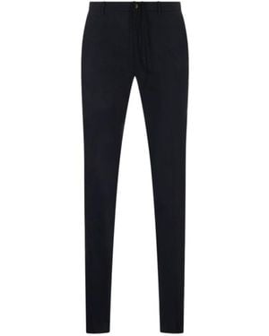 Incotex Teknotela Logo Patch Slim-Fit Pants - Blue