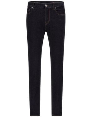 Pt Pantaloni Contrast-Stitching Skinny Jeans - Blue