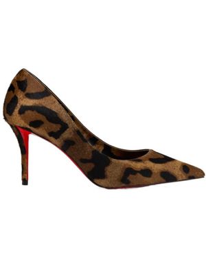 Christian Louboutin Miss Z Leather Court Shoes - Brown