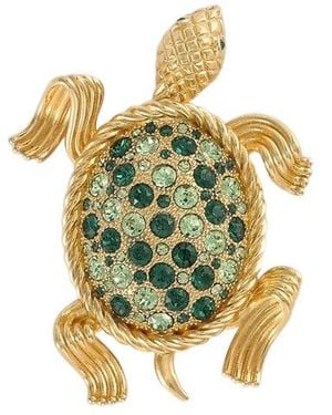 Dolce & Gabbana Turtle-Shaped Embellished Brooch - Pink